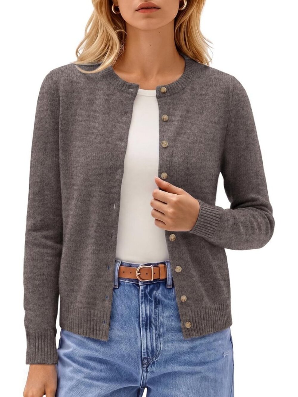 Cozy Cashmere Cardigan & Merino Wool Sweater for Women - Perfect Fall Layering
